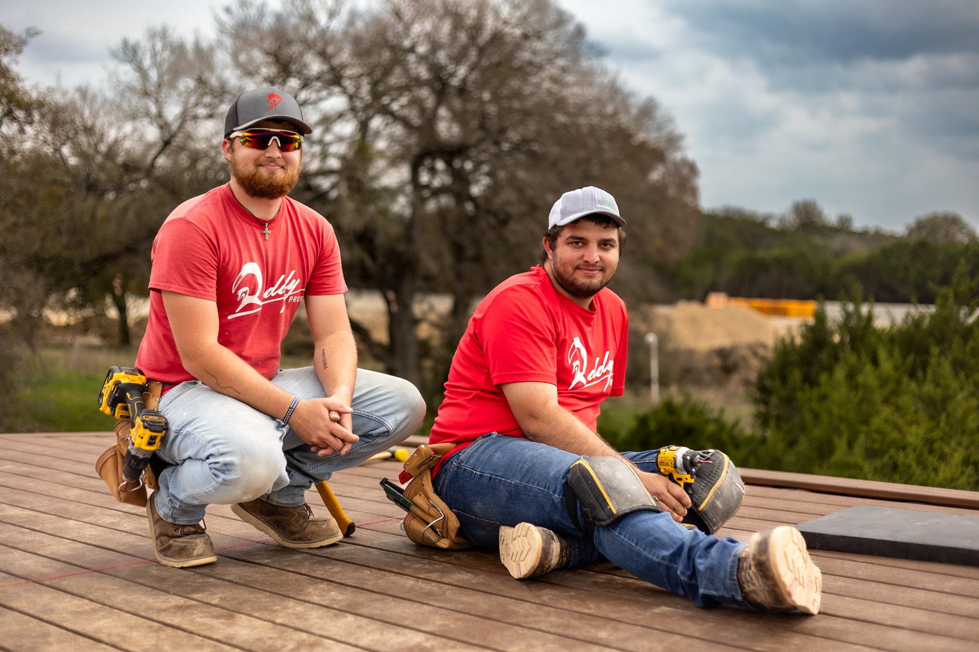 Reddy Pros crew on multi-level deck built in Boerne